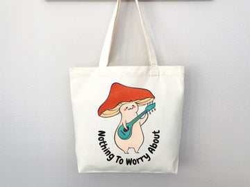 Hippie Mushroom Tote bag,cottagecore bag,vintage bag,eco friendly bag,aesthetic tote,mushroom gift,cute tote bag,fairycore,nature lover gift