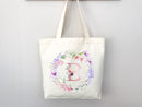 Personalized Flower Tote Bag Bachelorette Gift Bridal Shower Bridal Party Bag Wedding Tote Bag Personalized Canvas Bag Floral Gift for Mom