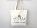 Floral Tote Bag flower tote canvas wildflower bag eco friendly bag aesthetic tote bag reusable bag gift for plant lover tote flower bag cute