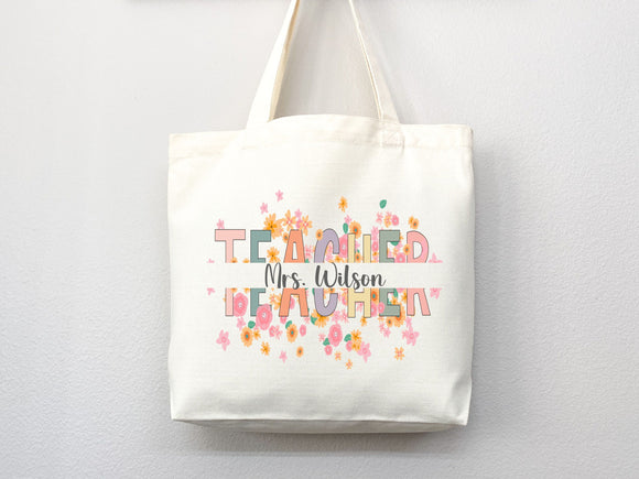 Personalized Teacher Tote Bag Custom Teacher Tote Bag Custom Teacher Gift Tote Bag for Teacher Appreciation Gift for Teacher Custom Tote Bag