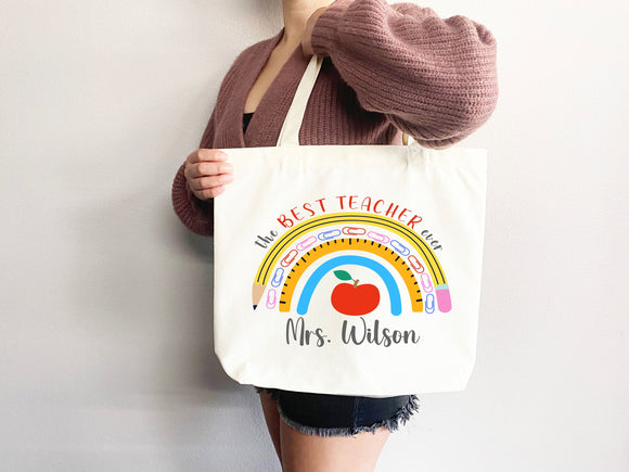 Personalized Teacher Tote Bag Custom Teacher Tote Bag Custom Teacher Gift Tote Bag for Teacher Appreciation Gift for Teacher Custom Tote Bag