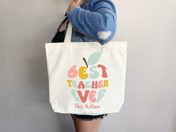 Personalized Teacher Tote Bag Custom Teacher Tote Bag Custom Teacher Gift Tote Bag for Teacher Appreciation Gift for Teacher Custom Tote Bag