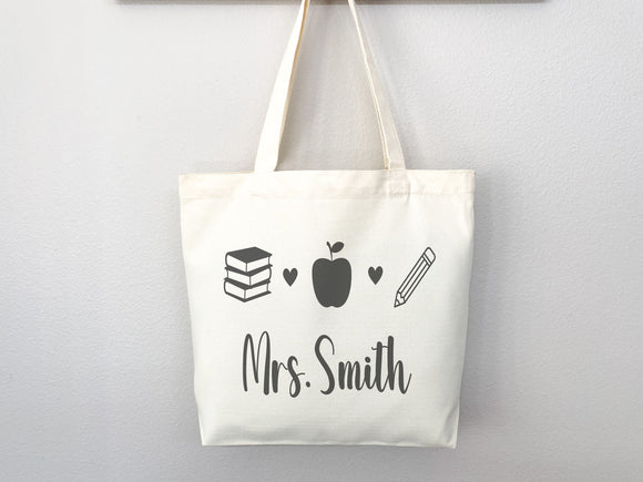 Personalized Teacher Tote Bag Custom Teacher Tote Bag Custom Teacher Gift Tote Bag for Teacher Appreciation Gift for Teacher Custom Tote Bag