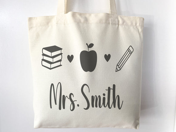 Personalized Teacher Tote Bag Custom Teacher Tote Bag Custom Teacher Gift Tote Bag for Teacher Appreciation Gift for Teacher Custom Tote Bag