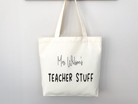 Personalized Teacher Tote Bag Custom Teacher Tote Bag Custom Teacher Gift Tote Bag for Teacher Appreciation Gift for Teacher Custom Tote Bag