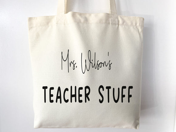 Personalized Teacher Tote Bag Custom Teacher Tote Bag Custom Teacher Gift Tote Bag for Teacher Appreciation Gift for Teacher Custom Tote Bag