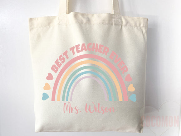 Personalized Teacher Tote Bag Custom Teacher Tote Bag Custom Teacher Gift Tote Bag for Teacher Appreciation Gift for Teacher Custom Tote Bag