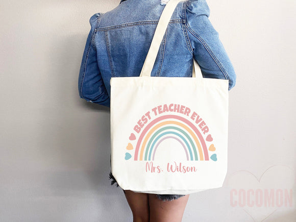 Personalized Teacher Tote Bag Custom Teacher Tote Bag Custom Teacher Gift Tote Bag for Teacher Appreciation Gift for Teacher Custom Tote Bag