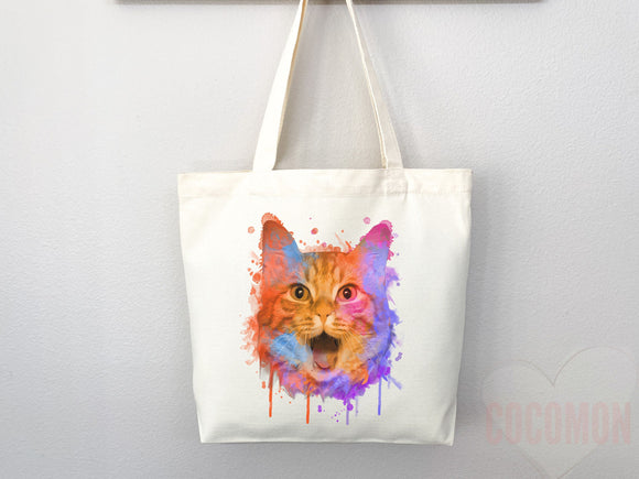 Cat Tote Bag Cat Lover Gift Bag Cat Gift For Mom Cute Cat Gift Funny Canvas Tote Bag Animal Lover Gift Aesthetic Tote Shopper School Tote