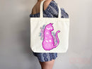 Cat Tote Bag Cat Lover Gift Bag Cat Gift For Mom Cute Cat Gift Funny Canvas Tote Bag Animal Lover Gift Aesthetic Tote Shopper School Tote