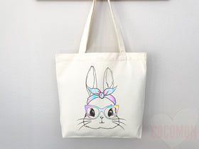 Bunny Lover Tote Bag Easter Bunny Tote Bag Easter Bag Peter Rabbit Lover Bunny Lover Gift Cute Bunny Gift Cute Tote Bag Aesthetic Tote Bag