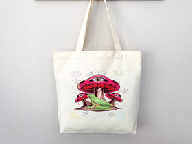 Mushroom Tote bag, cottagecore bag, canvas tote bag, eco friendly bag,aesthetic tote,mushroom gift,cute tote bag,fairycore,nature lover gift
