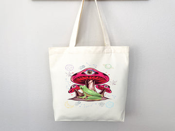 Mushroom Tote bag, cottagecore bag, canvas tote bag, eco friendly bag,aesthetic tote,mushroom gift,cute tote bag,fairycore,nature lover gift