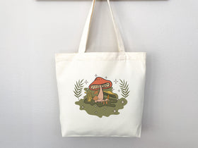Mushroom Tote bag, cottagecore bag, canvas tote bag, eco friendly bag,aesthetic tote,mushroom gift,cute tote bag,fairycore,nature lover gift