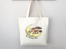 Mushroom Tote bag Celestial bag cottagecore bag canvas bag aesthetic tote mushroom gift cute tote bag fairycore nature lover gift moon gift