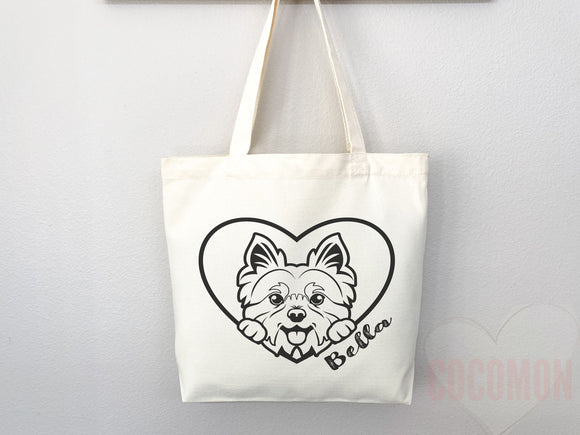 Personalized Dog Mom Tote Bag Custom Dog Lover Gift Tote Bag Reusable Bag Puppy Owner Gift Personalized Dog Lover Gift Animal Lover Gift Bag