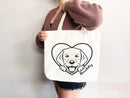 Personalized Dog Mom Tote Bag Custom Dog Lover Gift Tote Bag Reusable Bag Puppy Owner Gift Personalized Dog Lover Gift Animal Lover Gift Bag