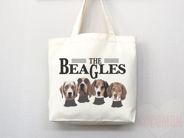 The Beagles Bag, Cute Gift for dog mom, Puppy Bag, Puppy Tote Bag, Cute Tote Bag, Dog Bag, Dog Mom Tote Bag, Dog Lover Gift,Gift for Dog Mom