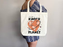 Eco friendly bag, Kinder Planet Bag, reusable bag, thank you bag, Grocery bag,grocery tote,aesthetic tote bag,everyday bag, school tote bag