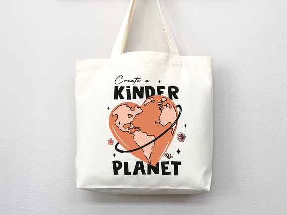 Eco friendly bag, Kinder Planet Bag, reusable bag, thank you bag, Grocery bag,grocery tote,aesthetic tote bag,everyday bag, school tote bag