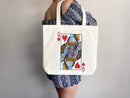 Queen of Heart Bag Canvas Tote Bag Everyday Tote Bag Eco Friendly Bag Aesthetic Tote Shopper Bag Reusable Grocery Bag Cute Tote Bag Boho Bag