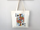 Queen of Spade Bag Canvas Tote Bag Everyday Tote Bag Eco Friendly Bag Aesthetic Tote Shopper Bag Reusable Grocery Bag Cute Tote Bag Boho Bag