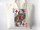 Queen of Diamond Bag Canvas Tote Bag Everyday Tote Bag Eco Friendly Bag Aesthetic Tote Shopper Bag Reusable Grocery Bag Cute Tote Bag Boho