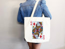 Queen of Diamond Bag Canvas Tote Bag Everyday Tote Bag Eco Friendly Bag Aesthetic Tote Shopper Bag Reusable Grocery Bag Cute Tote Bag Boho