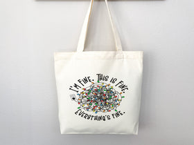Funny Canvas Tote Bag Everyday Tote Eco Friendly Bag Aesthetic Tote Shopper Bag Reusable Grocery Bag Cute Tote Bag School Bag Shoulder Bag