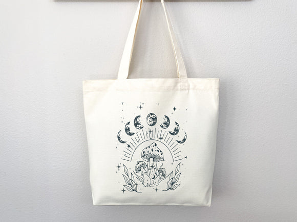 Celestial Canvas Tote Bag Moon Lover Star Gift Everyday Tote Eco Friendly Bag Aesthetic Tote Shopper Bag Reusable Grocery Bag Cute Tote Bag