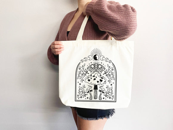 Celestial Canvas Tote Bag Moon Lover Star Gift Everyday Tote Eco Friendly Bag Aesthetic Tote Shopper Bag Reusable Grocery Bag Cute Tote Bag