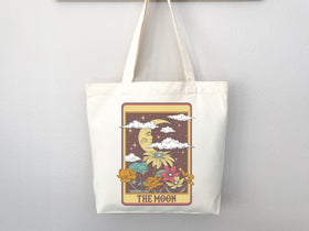 Celestial Canvas Tote Bag Moon Lover Star Gift Everyday Tote Eco Friendly Bag Aesthetic Tote Shopper Bag Reusable Grocery Bag Cute Tote Bag