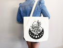 Celestial Canvas Tote Bag Moon Lover Star Gift Everyday Tote Eco Friendly Bag Aesthetic Tote Shopper Bag Reusable Grocery Bag Cute Tote Bag