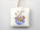 Celestial Canvas Tote Bag Floral Bag Moon Lover Gift Flower Tote Bag Everyday Tote Eco Friendly Bag Aesthetic Tote Shopper Bag Reusable Bag