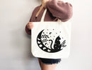 Celestial Canvas Tote Bag Moon Lover Star Gift Everyday Tote Eco Friendly Bag Aesthetic Tote Shopper Bag Reusable Grocery Bag Cute Tote Bag