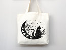 Celestial Canvas Tote Bag Moon Lover Star Gift Everyday Tote Eco Friendly Bag Aesthetic Tote Shopper Bag Reusable Grocery Bag Cute Tote Bag