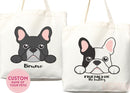 Personalized Dog Mom Tote Bag French Bulldog Lover Custom Dog Lover Gift Tote Bag Reusable Bag Puppy Owner Gift Personalized Dog Lover Gift