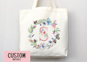Floral Tote Bag — Personalized Gift (900)