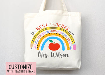 Personalized Teacher Tote Bag Custom Teacher Tote Bag Custom Teacher Gift Tote Bag for Teacher Appreciation Gift for Teacher Custom Tote Bag