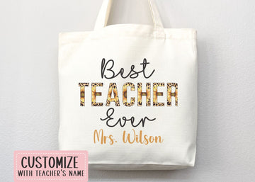 Personalized Teacher Tote Bag Custom Teacher Tote Bag Custom Teacher Gift Tote Bag for Teacher Appreciation Gift for Teacher Custom Tote Bag
