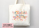Personalized Teacher Tote Bag Custom Teacher Tote Bag Custom Teacher Gift Tote Bag for Teacher Appreciation Gift for Teacher Custom Tote Bag