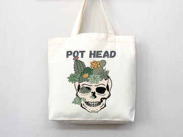 Funny Canvas Tote Gift for Gardener Flower Tote Bag Everyday Tote Eco Friendly Bag Aesthetic Bag Shopper Bag Reusable Grocery Bag Cute Tote