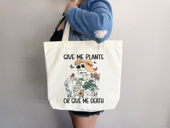Funny Canvas Tote Gift for Gardener Flower Tote Bag Everyday Tote Eco Friendly Bag Aesthetic Bag Shopper Bag Reusable Grocery Bag Cute Tote