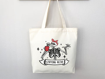 Coffee Lover Gift Funny Canvas Tote Bag Tote Bag Cute Tote Bag Everyday Tote Eco Friendly Bag Aesthetic Bag Shopper Bag Reusable Grocery Bag