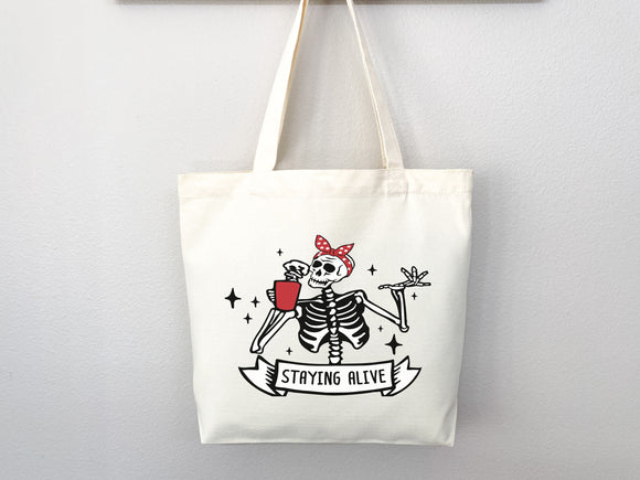 Coffee Lover Gift Funny Canvas Tote Bag Tote Bag Cute Tote Bag Everyday Tote Eco Friendly Bag Aesthetic Bag Shopper Bag Reusable Grocery Bag