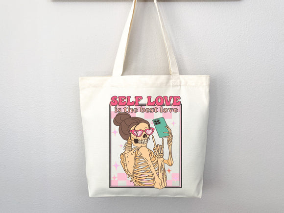 Love Bag Funny Canvas Tote Self Love Tote Bag Valentine Bag Everyday Tote Eco Friendly Bag Aesthetic Bag Shopper Bag Reusable Grocery Bag