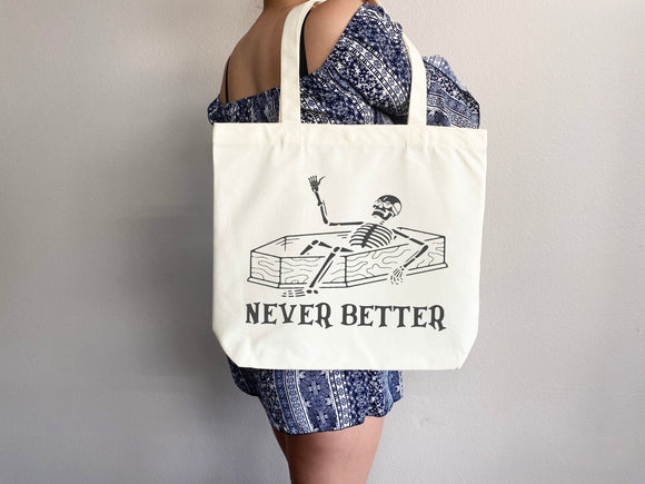 Funny Canvas Tote Bag Everyday Tote Eco Friendly Bag Aesthetic Tote Shopper Bag Reusable Grocery Bag Cute Tote Bag School Bag Shoulder Bag
