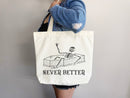 Funny Canvas Tote Bag Everyday Tote Eco Friendly Bag Aesthetic Tote Shopper Bag Reusable Grocery Bag Cute Tote Bag School Bag Shoulder Bag