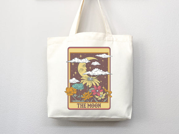 Celestial Canvas Tote Bag Moon Lover Star Gift Everyday Tote Eco Friendly Bag Aesthetic Tote Shopper Bag Reusable Grocery Bag Cute Tote Bag