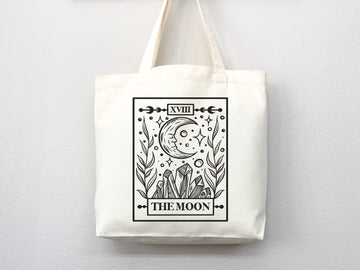 Celestial Canvas Tote Bag Moon Lover Star Gift Everyday Tote Eco Friendly Bag Aesthetic Tote Shopper Bag Reusable Grocery Bag Cute Tote Bag